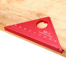 Drillpro ES-1 Aluminum Alloy 45 Degree Marking Angle Ruler with Base Woodworking Triangle Ruler Measuring Scribing Tool