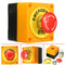 Push Button Switch 1 NO 1 NC 10A 660V Emergency Stop Waterproof