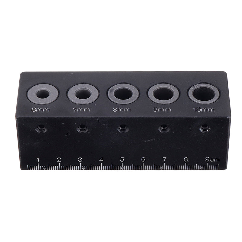 6/7/8/9/10mm Aluminum Alloy Handhled V Drill Guide Drill Straight Angle Guide Dowel Jig Woodworking