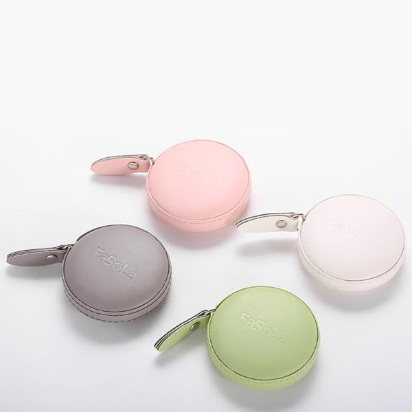 FaSoLa DZ-117 Mini Tape Measure Cute With A PU Measuring Tape Measuring The Circumference Of The Bust Hip Circumference Waist Soft Straight Ruler