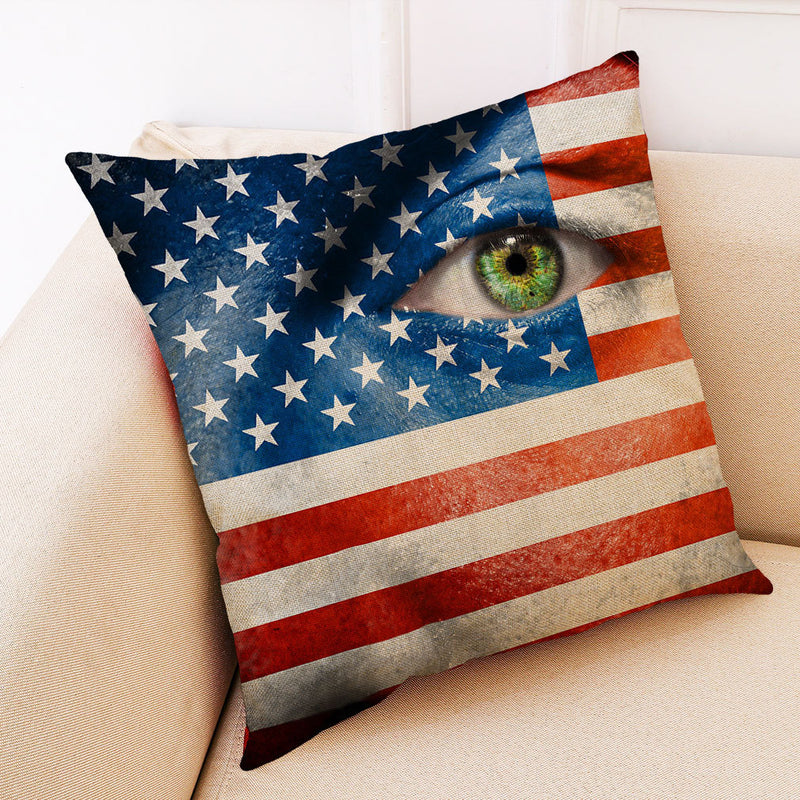 Honana BX The 2018 World Cup Cotton Linen Cushion Pillow Case Eye National Flag Pillow Cover