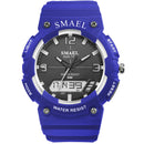 SMAEL 1539 Student Sport Watch Casual Style Waterproof Digital and Analog Dual Display Wristwatch