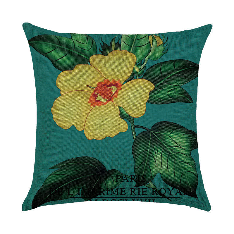 45x45cm Various Flower Style Cotton And Linen Pillowcases Decorations For Home Pillow Case