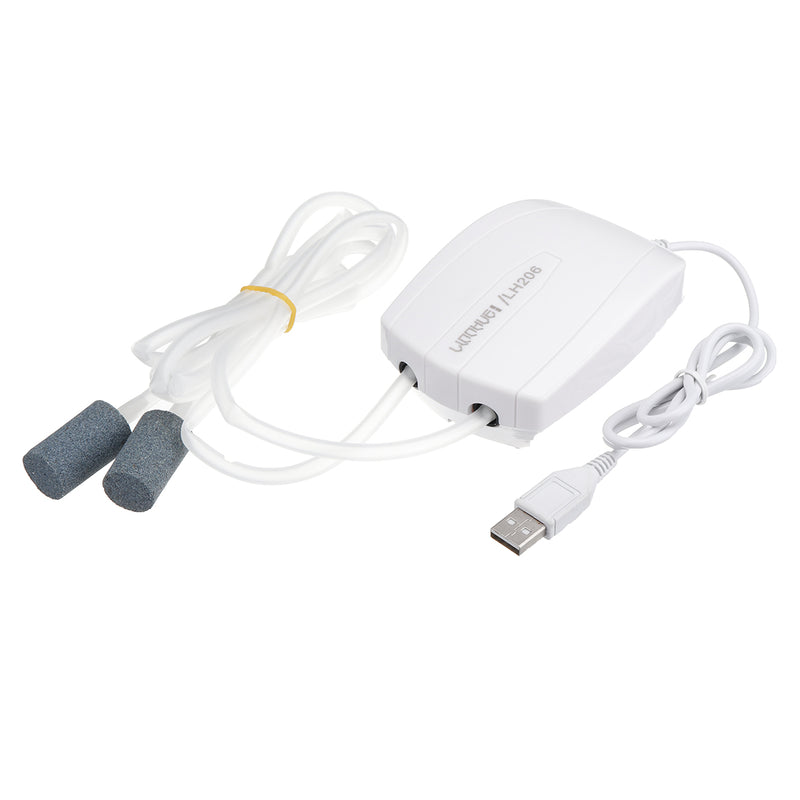 Power Fish Aquarium Tank Air Pump Single/Double Hole with USB Cord