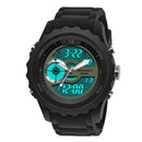 SANDA 769 Dual Digital Digital Watch Men PU Stopwatch Luminous Display Calendar Outdoor Sport Watch