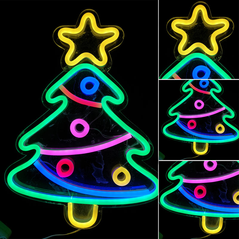 Christmas Tree Rope LED Neon Light USB Lamp Party Bar Bedroom Wall Decoration