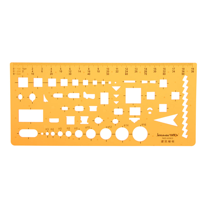 Architecture Plan Design Drawing Template KT Soft Plastifc Ruler Building Formwork Drafting Stencil