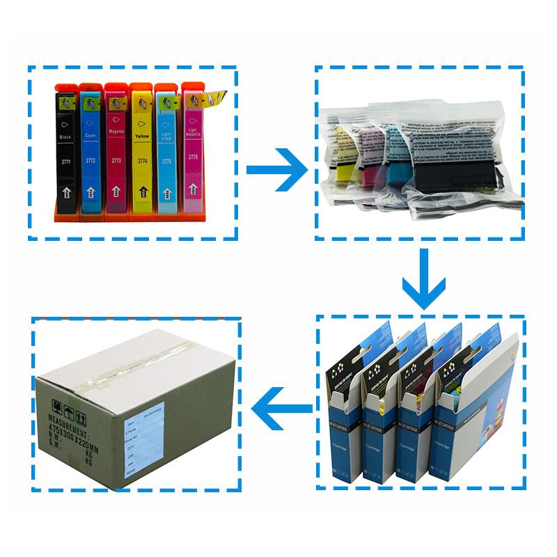 ZSMC 277XL Ink cartridge For Epson T2771 T2772 T2773 T2774 T2775 T2776 T277XL1 T277XL2 T277XL3 T277XL4 T277XL5 T277XL6 Printer Ink