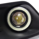 Front Bumper Fog Lamp COB Angel Eyes Daytime Running Lights with Wiring Harness Kit for Ford Fiesta 2013-2016