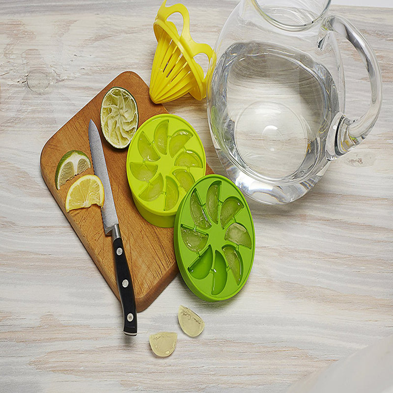 Manual Juicer 5-piece 1 Set With Ice Tray Measuring Cup Lemon Orange Squeezer Silicone Ice Lattice