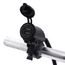 28mm 5V 4.2A LED Dual USB Charger 12-24V Socket Power Supply Waterproof Motorcycle Bike Car Boat