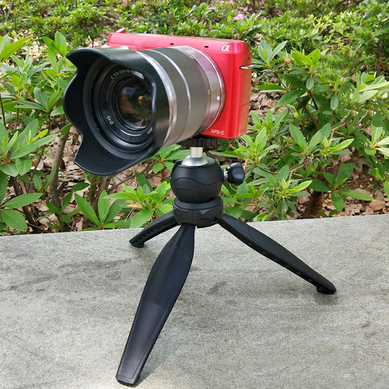 Mini Multi-angle Rotation Handheld Selfie Stick Tripod for Sports Camera Tabletop Smartphones With Phone Clip