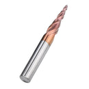 Drillpro R0.25-R2.0 *30.5*D6*75L 2 Flutes Taper Ball Nose End Mill HRC50 Milling Cutter