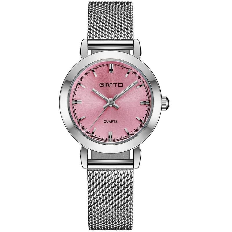 GIMTO GM406B Mini Dial Casual Style Women Watches Stainless Steel Strap Quartz Watch