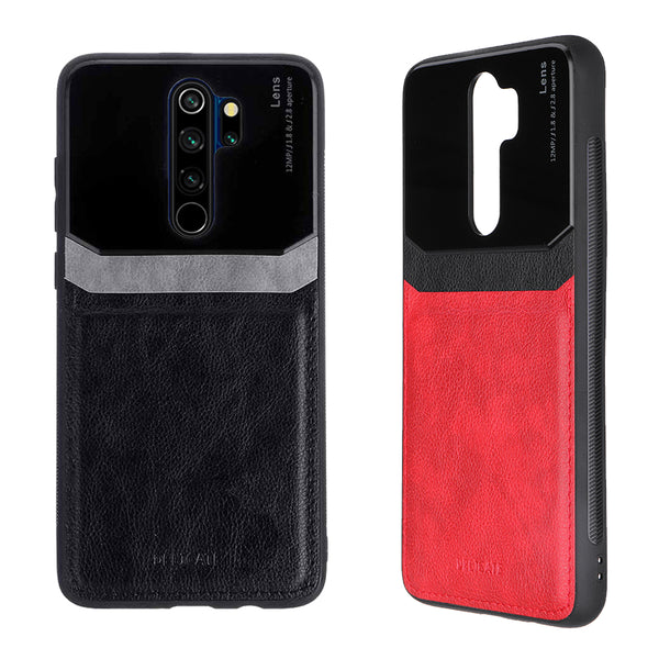 For Xiaomi Redmi Note 8 Pro Case Bakeey Luxury Business PU Leather Mirror Glass Shockproof Protective Case