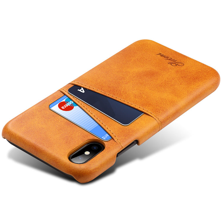 Premium Cowhide Leather Card Slot Protective Case For iPhone XS