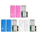 5V 2.1A 3 USB 5X 18650 Mobile Power Bank Case Battery Charger Pack Box Kit