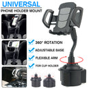 Universal 360 Adjustable Car Mount Gooseneck Cup Car Phone Holder Cradle For Cell Phone