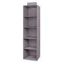 Minleaf Cotton Linen Hanging Closet Organizer Foldable Clothes Storage Bag