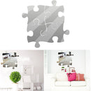 4Pcs 3D Puzzle Mirrors Wall Sticker Modern Art DIY Home Room Decorations