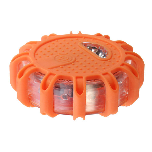 Auto 15 LED Motorcycle Round Beacon Emergency Strobe Flashing Warning Lights Safety