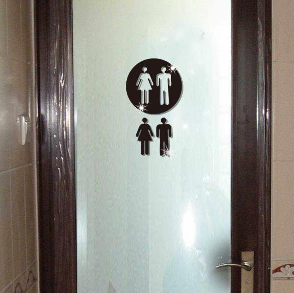 3D Mirror  Acrylic Silver Wall Sticker Decal Bathroom Toilet DIY Square Mirror Sticker
