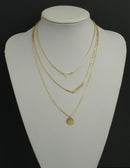 Fashion Round Sequined Rectangular Sequined Hollow Triangle Short Necklace