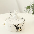 Pet Ceramic Electric Automatic Water Fountain Dog Cat Drinking Bowl Tank Water Dispenser Pump