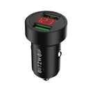 BlitzWolf BW-SD6 24W QC3.0 QC2.0 Dual USB Mini Car Charger for iPhone 11 Pro XS for Samsung Xiaomi Mi8 Pocophone F1