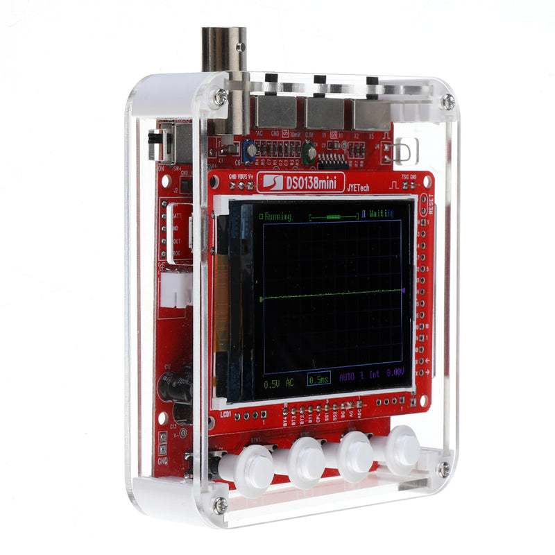 NEW JYETech 13805K DSO138 Mini 200KHz Digital Oscilloscope SMD Soldered Version DC3.5V-6V With Housing