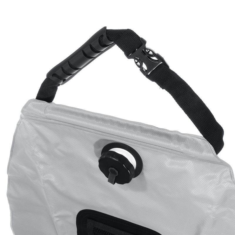20L Solar Shower Heating Pipe Bag Water Heater Camping Shower Bag Hose W/ Temperature Display
