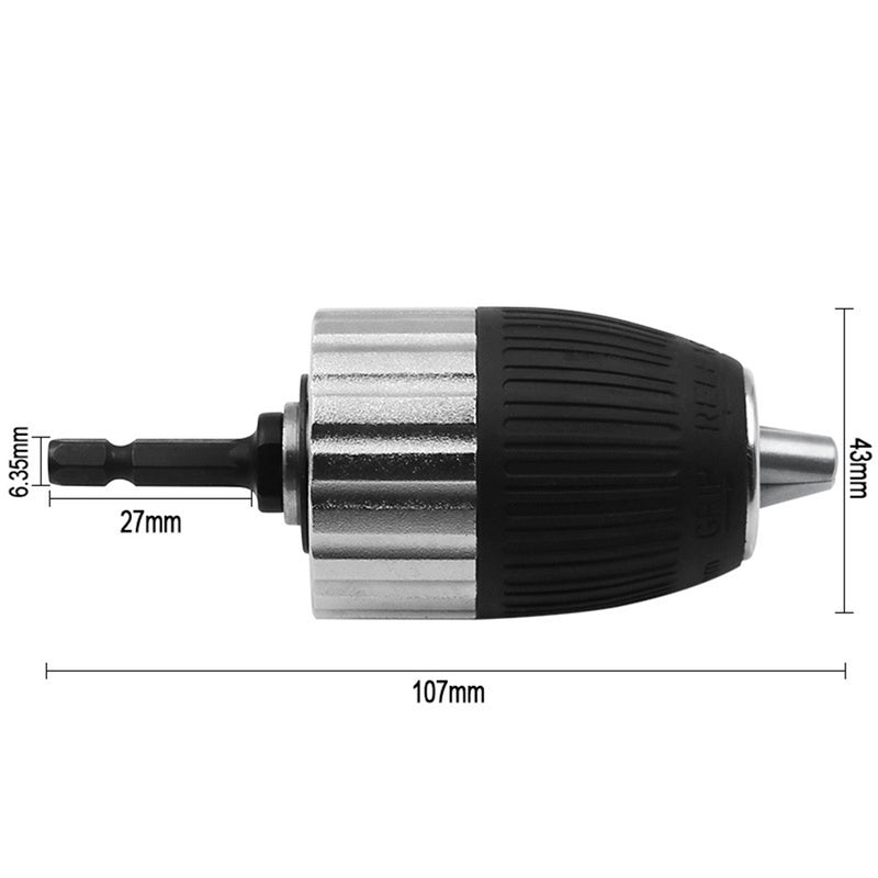 1.5-13mm Keyless Drill Chuck Self-Locking Keyless 3/8-24 UNF Thread Drill Chuck