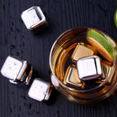 8Pcs Stainless Steel Chilling Whisky Stone Reusable Ice Cube Rock for Wine Drinks Beverage