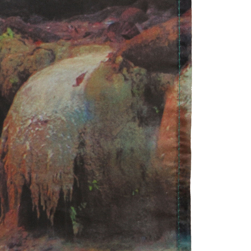 2x1.8CM Polyester 3D Waterfall Nature Scenery Bathroom Shower Curtain With Hooks