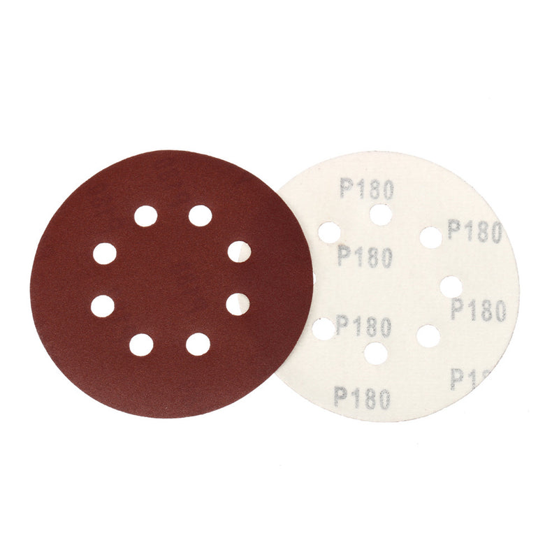 50pcs 125mm Sanding Disc Sandpaper with Backing Pads Grinder Sanders Drill Adaptor Polishing Pad