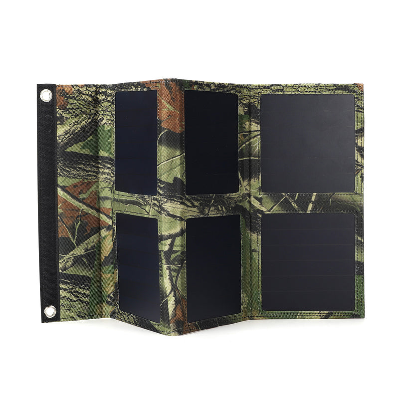 25W 5V Foldable Solar Panel Charger Solar Power Bank Dual USB Camouflage Backpack Camping Hiking for Huawei iPhone Samsung