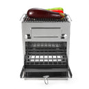 Outdoor Beach Portable Charcoal Trolley Rectangular BBQ Grill Portable Steel