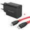 BlitzWolf BW-S12 27W QC4+ QC4.0 QC3.0 PD Type-C Port EU Charger + BW-CL1 PD 3.0 Type-C to Lightning 3A Data Cable With MFi Certified 3ft/0.91m