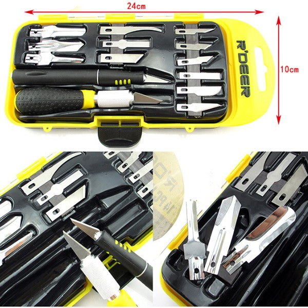 R'DEER RT-M114 14Pcs Multifunction Hand Graver Chisel Hobby Craft Wood Carving Tool Set