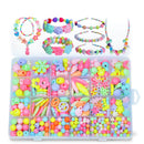 Pop-Arty DIY Beads Girl Necklace Bracelet Jewelry Set With Box Snap-Together Pop Jigsaw Puzzle Toy Gift
