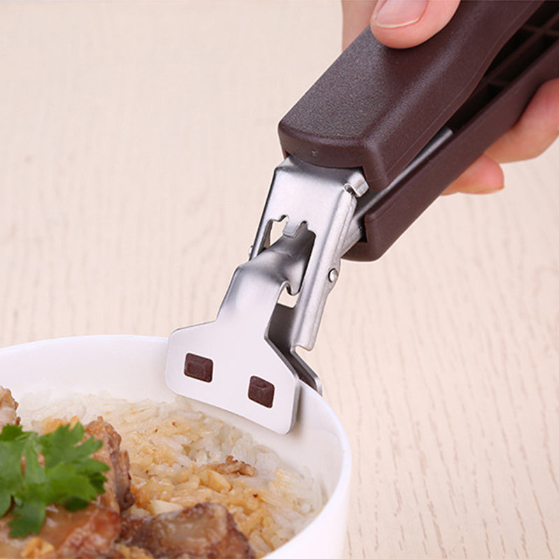 Stainless Steel Kitchen Oven Microwave Plate Bowl Hand Claw Clip Gadgets Opener