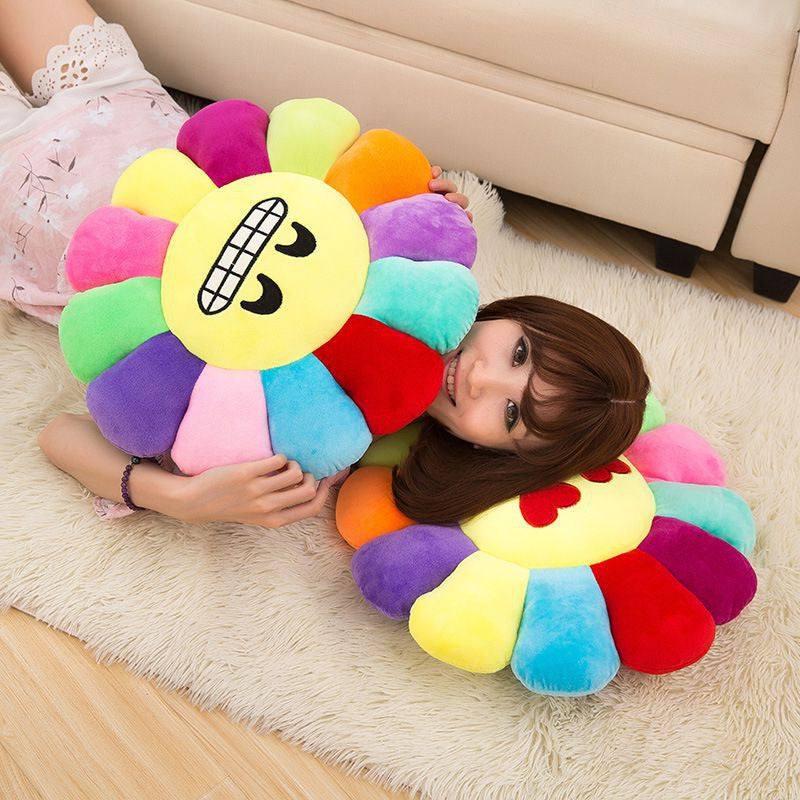 Colorful Sun Flower Pillow Plush Seat Cushion Soft Pillow