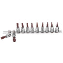 11pcs 6 Point Torx Star Screwdriver Bit Set Tamper Proof Bit Driver Socket Set 1/4 3/8 Rail