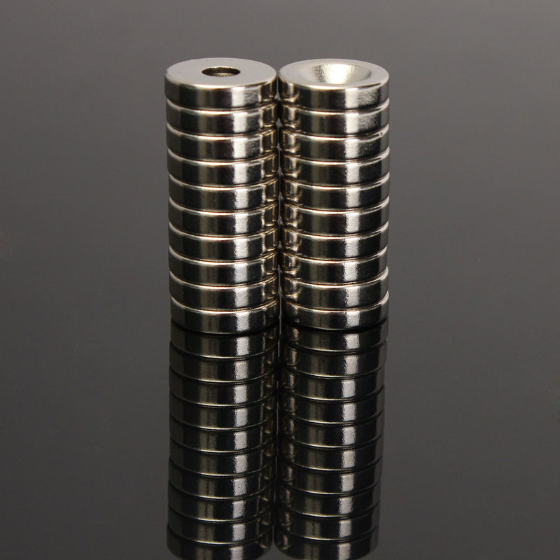 20Pcs N50 12x3mm Countersink Ring Magnets 4mm Hole Rare Earth Neodymium Magnet