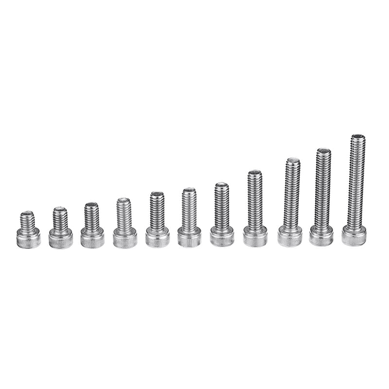 Suleve M6SH2 88Pcs M6 Hex Socket Cap Head Screw Bolts Assortment Set 304 Stainless Steel