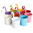 10Pcs Iron Metal Hanging Flower Pot Balcony Plant Garden Planter Home Decorations