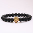 Ethnic Lion Matte Black Beads Bracelet Black Bead Bracelet For Men