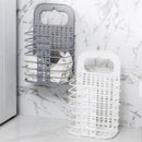 Household Folding Hamper Bathroom Clothes Clothing Plastic Storage Baskets Wall Hanging Laundry Basket Wholesale