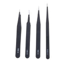 9 Pcs ESD Tweezer Anti-static Stainless Steel Precision Tweezers for Electronics Nail Beauty