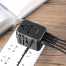 Benks 5.6A Universal Quad USB Type C Multi-function Fast Travel USB Charger US AU UK EU Adapter